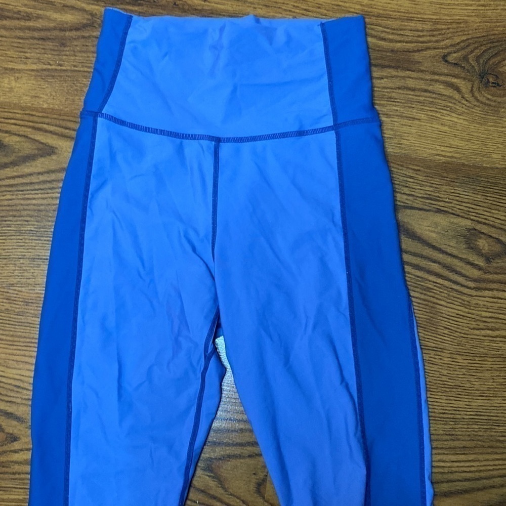🌷SPIRITUAL Gangster🌷 Blue Stripe Leggings - Picture 6 of 7